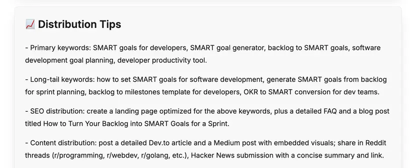 Step 2: Get actionable plan