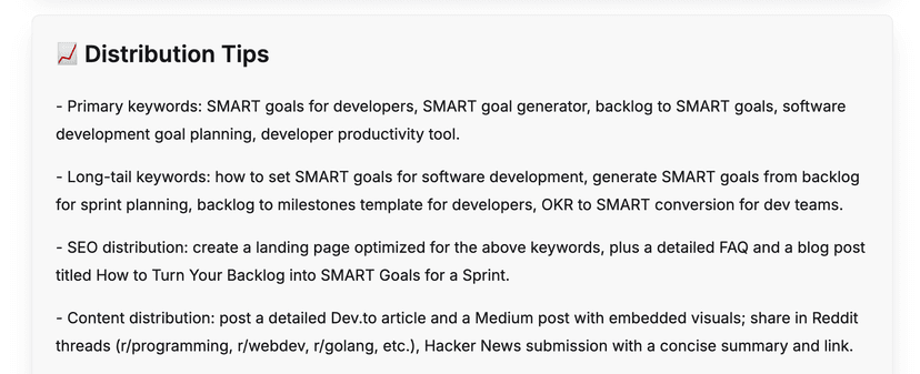 Step 2: Get actionable plan